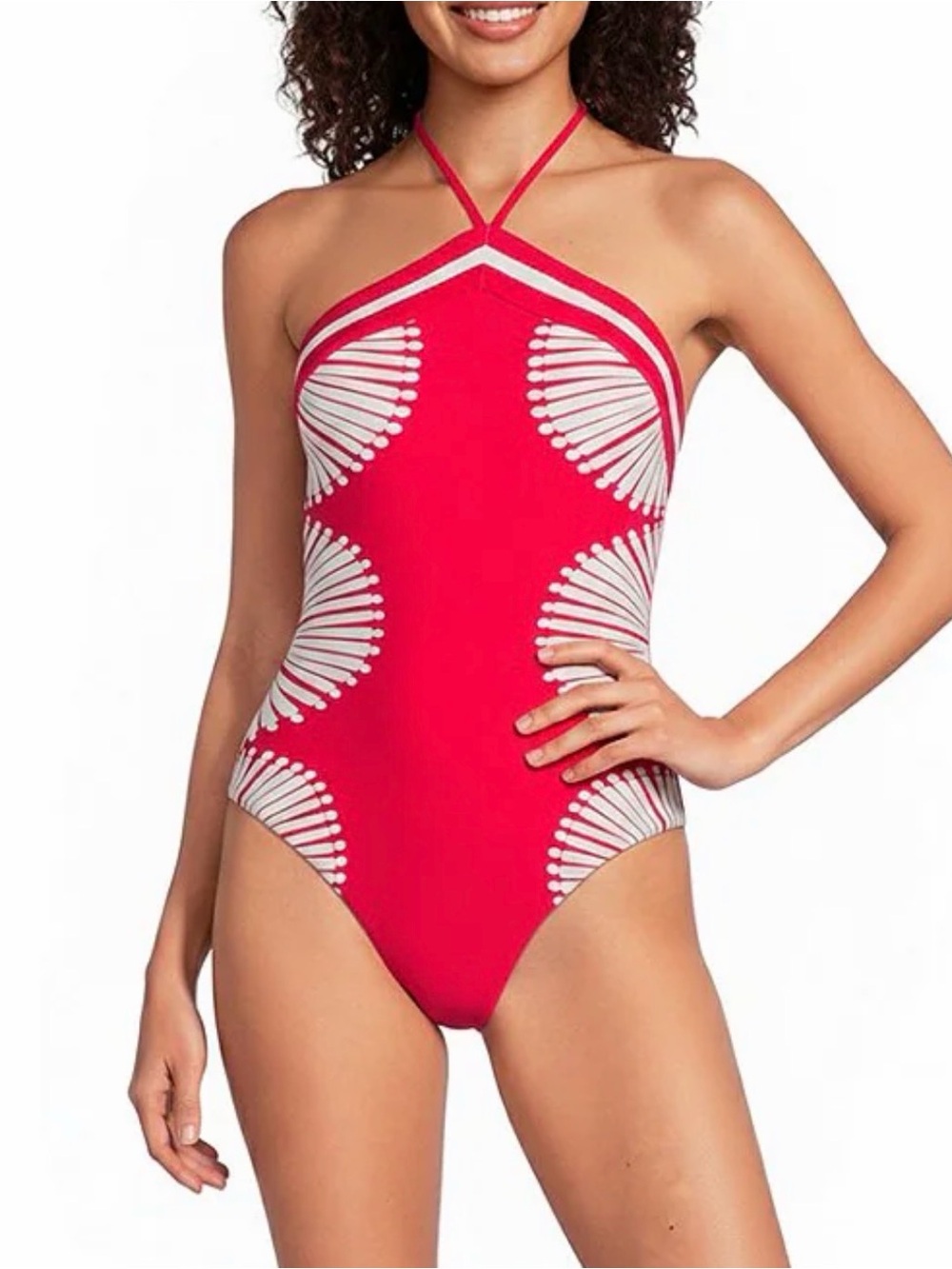 NWT Gibson & Latimer Energy Circles High Neck Halter One Piece Size Large